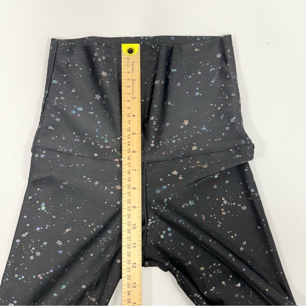 Metallic Splatter Star Emily Hsu Designs Black High Waist Leggings XS Extra Smal - Picture 7 of 8